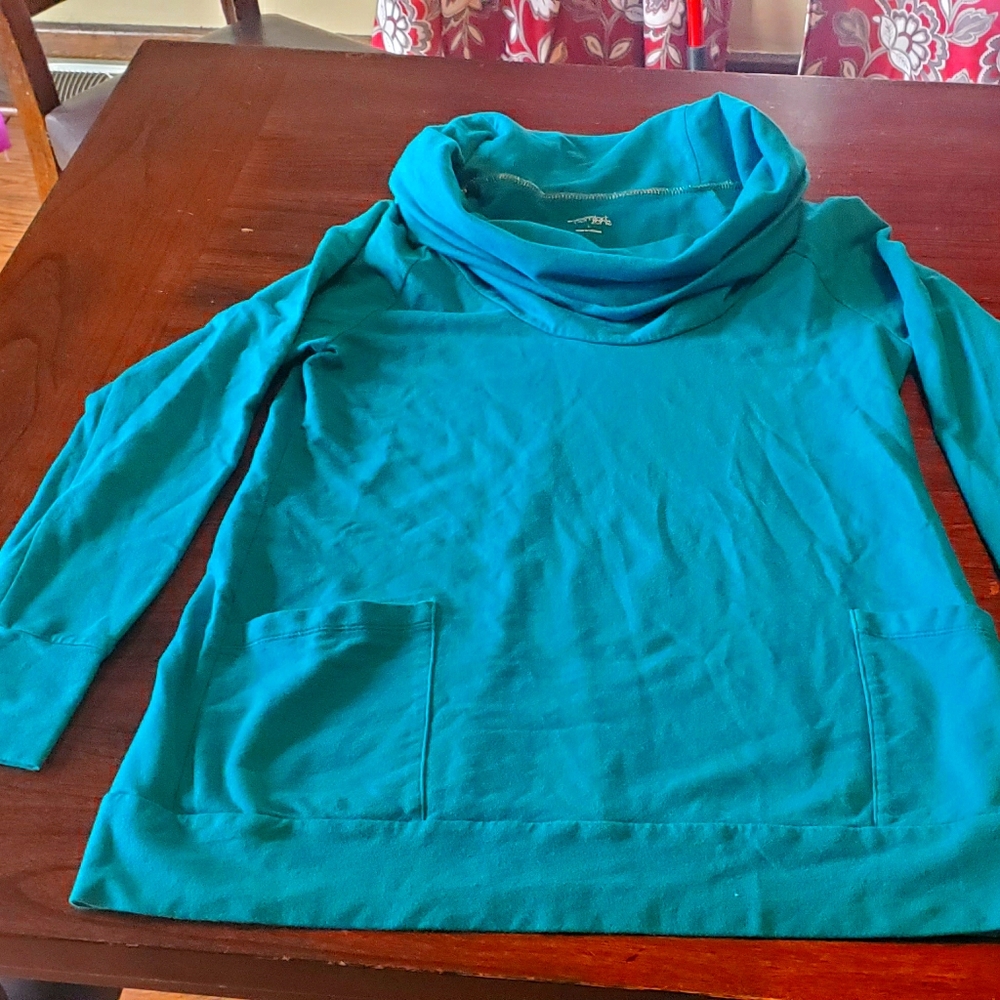 new york and company cowl neck sweater tunic sz lg